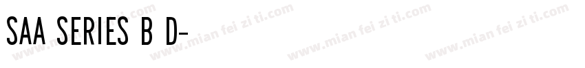 Saa Series B D字体转换